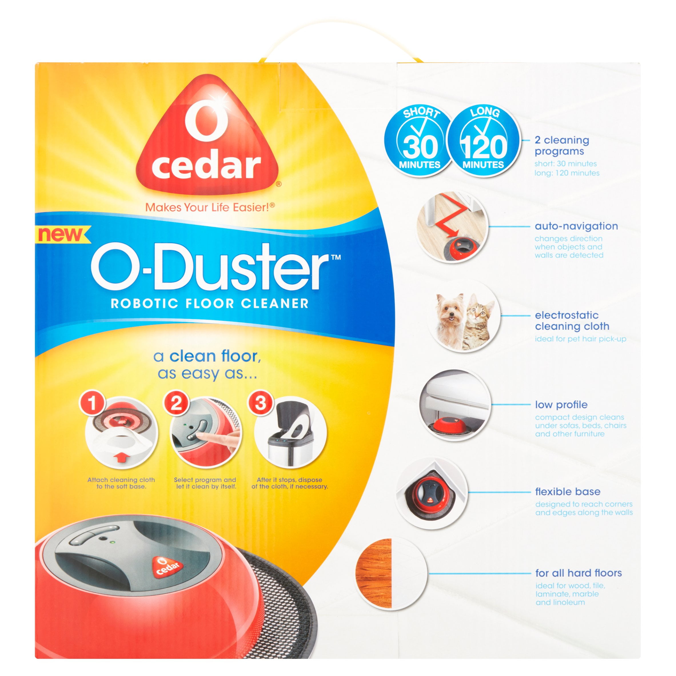 o-cedar o-duster robotic floor cleaner - walmart o-cedar o-duster robotic floor cleaner - walmart