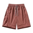 thumbnail image 4 of Sheghy Workout Shorts Women 100%Cotton Women Summer Fashion Solid Quick Dry Sports Drawstring Dual Pocket Knee-Length Shorts Brown XXL, 4 of 6