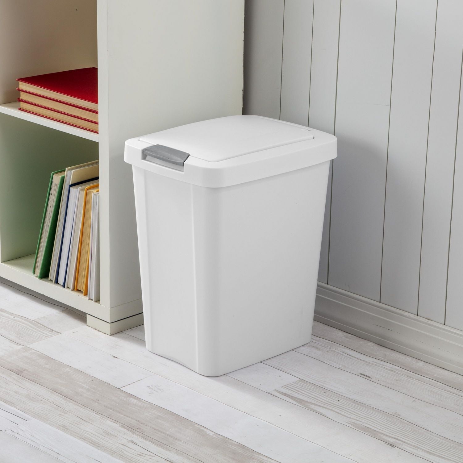 Sterilite 28L Touch Top Wastebasket - White, 28L