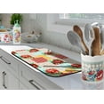 thumbnail image 5 of Coffee Bar Mat Accessories for Countertop Pioneer Flower Absorbent Hide Stain Rubber Backed Dish Drying Mats for Kitchen Counter Draining Pad Decor Gift Fit Under Coffee Maker (20x12in), 5 of 6