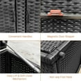 thumbnail image 5 of Spaco 88 Gallon Garden Patio Rattan Storage Container Box-Black, Travel Outdoor Storage Container Box, 5 of 7