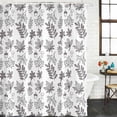 thumbnail image 2 of Maple Leaves Shower Curtain, Waterproof Shower Curtains for Bathroom, Farmhouse Grey Fall Leaf Plants Retro Washable Fabric Bathtub Curtain Set Bath Decor with 12 Hooks Standard 72"x72", 2 of 8