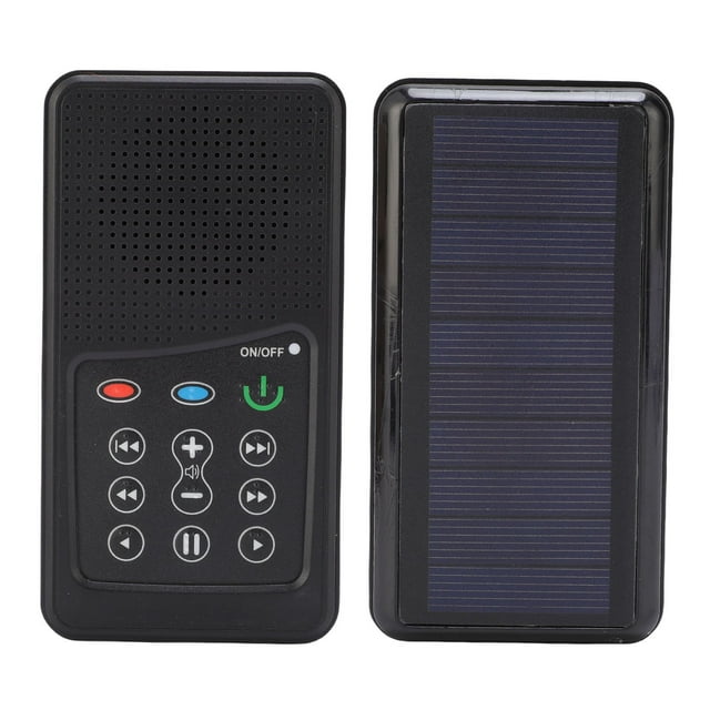 Portable Scripture Player, Solar Powered Portable Electronic Sound Scripture Reader, 8G Capacity, with Earphone, Lanyard, Charging Cable