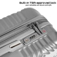 thumbnail image 5 of 20-Inch Hardside Carry-On Expandable Luggage with Spinner Wheels with TSA Lock (Silver), 5 of 8