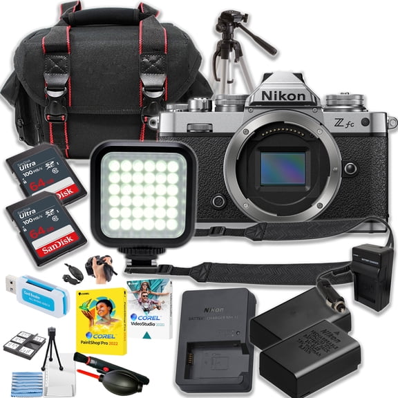 Nikon Zfc Mirrorless Camera (Body Only)   2pc SanDisk Ultra Memory Card   15 Inch Tripod   Camera Case   More (18pc Bundle)