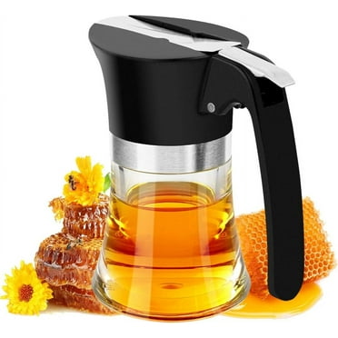 DODAMOUR 3.38 Oz Syrup Dispenser with Handle, Acrylic Honey Dispenser for Maple Syrup and Chocolate Syrup, Sugar Dispenser for Kitchen Cooking