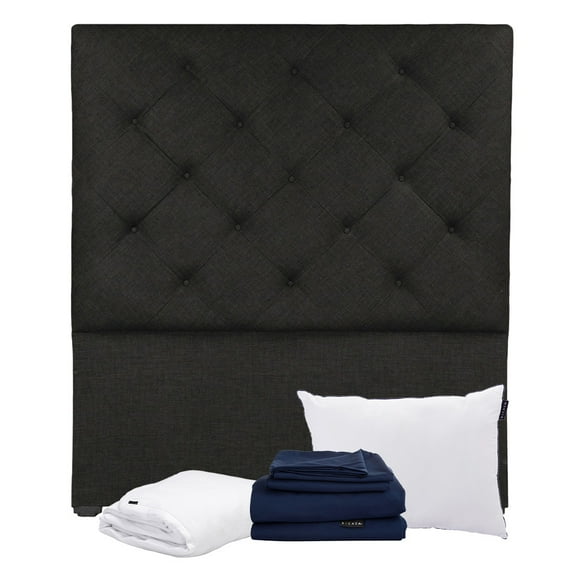 Cabecera Matrimonial Dicasa Ikki Negro Almohada One Protector Cloud Sábanas Softy