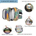 thumbnail image 3 of FORMRS School Backpack 17" Student Travel Bag with Laptop Compartment, Beige Floral Wave, 3 of 7