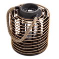 thumbnail image 3 of Truu Design Rustic Wooden Rattan Lantern Candle Holder, 3 of 4