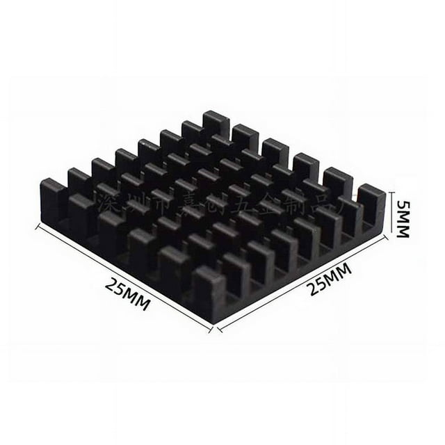 Aluminum Heatsink Radiator Heat sink for Electronic IC Chip RAM MOS Dynatron Raspberry Pi Cooling With Thermal Conductive Tape 25x25x5mm