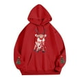 thumbnail image 4 of Gkeoshab Womens Christmas Sweatshirt Women's Christmas Themed Hooded Sweatshirt, Festive Print Pullover with Adjustable Drawstring for Holiday Shopping and Cozy Seasonal Outdoor Activities Red S, 4 of 4
