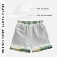thumbnail image 3 of FORMRS Boys Swim Trunks Quick Dry Mesh Liner Boardshorts Sizes XS-XL, Art Garden Scene, 3 of 7