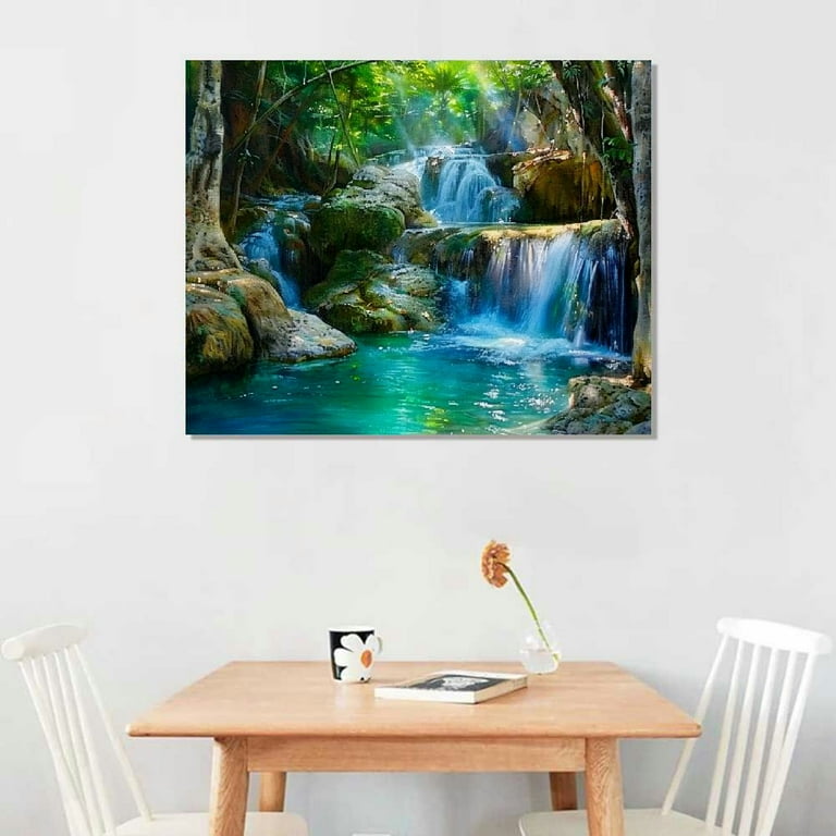 COMIO Canvas Wall Art Nature Landscape Pictures Green Forest