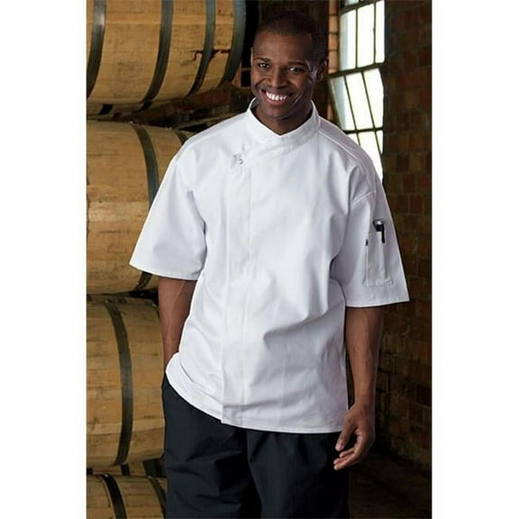 0428-2507 Calypso Chef Coat in White - 3XLarge
