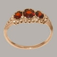 thumbnail image 2 of LBG British Made Stunning 14k Rose Gold Natural Garnet Womens Engagement Ring - 33 size options - Size 8.5, 2 of 6