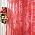 thumbnail image 3 of PENGXIANG 1PCS Christmas Snowflake Curtain Tulle Window Treatment Voile Drape Valance, 3 of 6