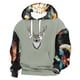 thumbnail image 1 of Sudadera con capucha para hombre, estilo informal, con cordón, estampado de letras teñidas, blusa de poliéster para hombre, 1 of 2