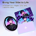 thumbnail image 4 of YIKA Custom Digital Badge E-Pin 2 Inches IPS Screen Electronic Video Photo Name Botton Magnetic Dynamic Touch Screen Cool ID Card Badges Anime Star Fans Badge, 4 of 5
