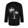 thumbnail image 4 of Blusas y camisas de manga larga con cuello redondo para hombre, blusa informal con cuello redondo y manga corta, blusa estampada de poliéster para hombre., 4 of 4
