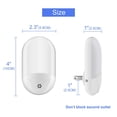 thumbnail image 2 of 4PCS LED Wall Plug-in Night Light Lamp with Automatic Light Sensor Soft Warm White / Electric Outlet Plug(US Plug), 2 of 7