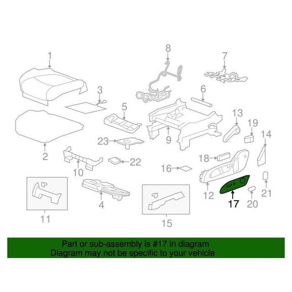 GM 25941782 Plate-D/Seat Adjr Sw Mt *Ebony