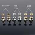thumbnail image 2 of Pendientes de acero inoxidable con circonitas de seis garras para hombres y mujeres, pendientes pequeños con hebilla de mariposa sencilla, pendientes con clavos en forma de hueso en la oreja, 2 of 5