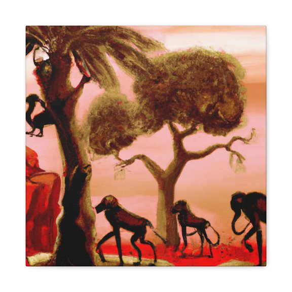 Baboon Grandeur in Deco - Canvas