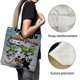 thumbnail image 3 of Laurel and Hardy Bolso de tela con estampado de lienzo para mujer, bolsa de compras reutilizable y estética, con cremallera interior, regalo para mujer,40*45cm., 3 of 6