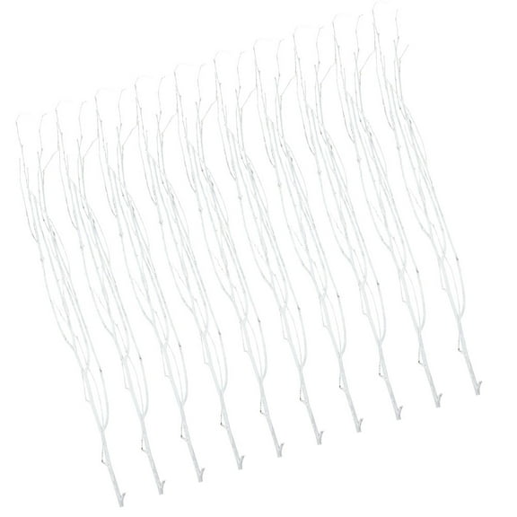 FUEENIRVA 12Pcs White Decorative Dried Branches Vase Filler for Living Room and Office