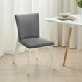 thumbnail image 6 of Loxy Dining Side Chair Set of 2, Square Legs and Levelers, Gray Velvet, 6 of 6