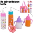 thumbnail image 2 of ZOUBAOQ 6 Pieces Magic Disappearing Milk and Juice Bottle with Pacifier,Pretend Play Feeding Toy Set with Pink Package,Baby Doll Dummy Baby Doll Feeding Set,Baby Dolls Accessories Gifts, 2 of 9