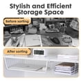 thumbnail image 2 of PinkSheep 2 Pack Under Shelf Basket, Cabinet Storage Hanging Baskets Organizer Wire Rack Shelves for Kitchen Pantry, White, 2 of 9