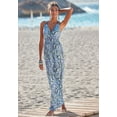 thumbnail image 5 of LASCANA Women's Paisley Print Maxi Dress Smocking, 5 of 5