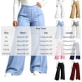 thumbnail image 2 of cocolona Womens Casual Loose Plus Size Yoga Pants Elastic Waist Straight Wide Leg Pants with Pockets, 2 of 5