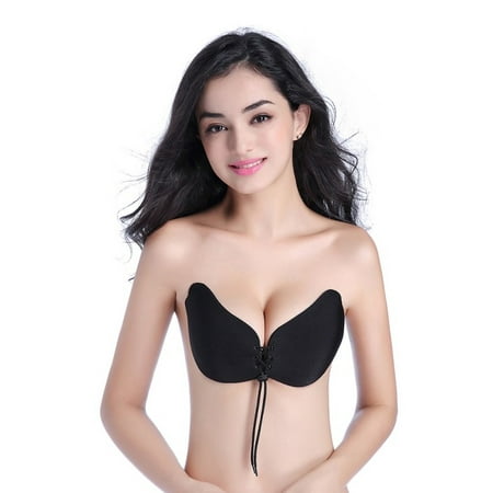EFINNY Sexy Women Girls Invisible Push Up Silicone Bra For Wedding Party Seamless (Best Sexy Big Boobs)
