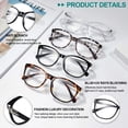 thumbnail image 4 of Gafas de lectura WEMOOTANTS con bloqueo de luz azul, paquete de 4 unidades, para mujer, 4 of 6