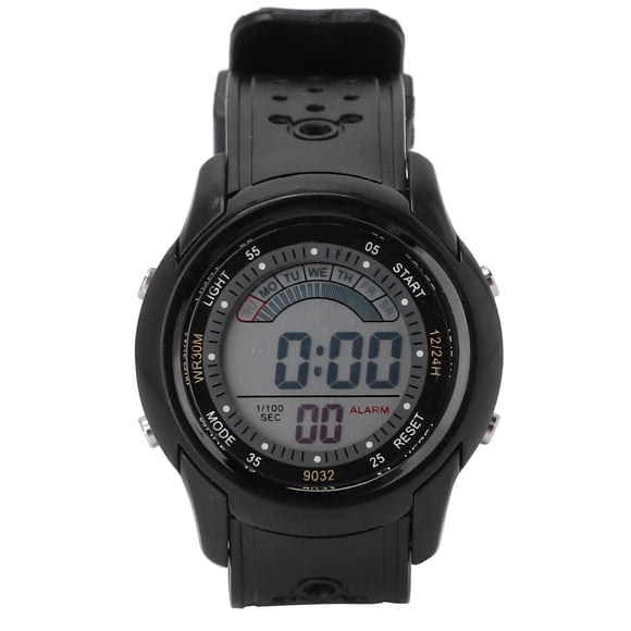 Reloj deportivo digital de moda, resistente al agua, cronómetro, alarma, reloj electrónico negro