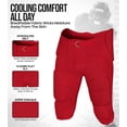 thumbnail image 2 of Exxact Sports Proline Youth Integrated Football Pants with 7 Flex Pads, Lightweight Football Practice Pants for Protection (YS, Red), 2 of 7