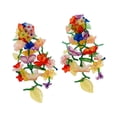 thumbnail image 3 of 小清新彩色亚克力米珠花朵树枝钢针耳环甜美网红气质度假风耳饰女钢针-环保彩色花朵树枝耳坠, 3 of 9
