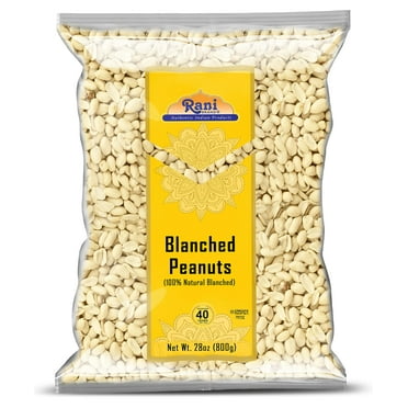 Rani Peanuts Skinless (Blanched, Uncooked) 28oz (800g) ~ All Natural | Vegan | Gluten Friendly | Kosher | Fresh Product of USA ~ Spanish Grade Groundnuts