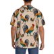 thumbnail image 3 of Fotbe Rooster Camisa Estampada de Manga Corta para Hombre, Casual de Verano, Estilo Playero, Sin Arrugas-Small, 3 of 5