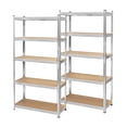 thumbnail image 1 of Estante Metálico 5 Niveles Guardex Anaquel Organizador Rack Color Gris 2 Pz, 1 of 8