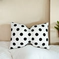 thumbnail image 4 of Bow Shaped Throw Pillow White Polka Dot Bow Pillow Cushion Soft Bowknot Decorative Pillows Cute Lumbar Pillow Detachable Pillow For Sofa Couch Bed Living Room Bedroom Office 19.6x13 Inches, 4 of 7