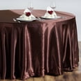 thumbnail image 2 of Efavormart 108" CHOCOLATE Wholesale Linens SATIN Round Tablecloth for Kitchen Dining Catering Wedding Birthday Party Events, 2 of 9