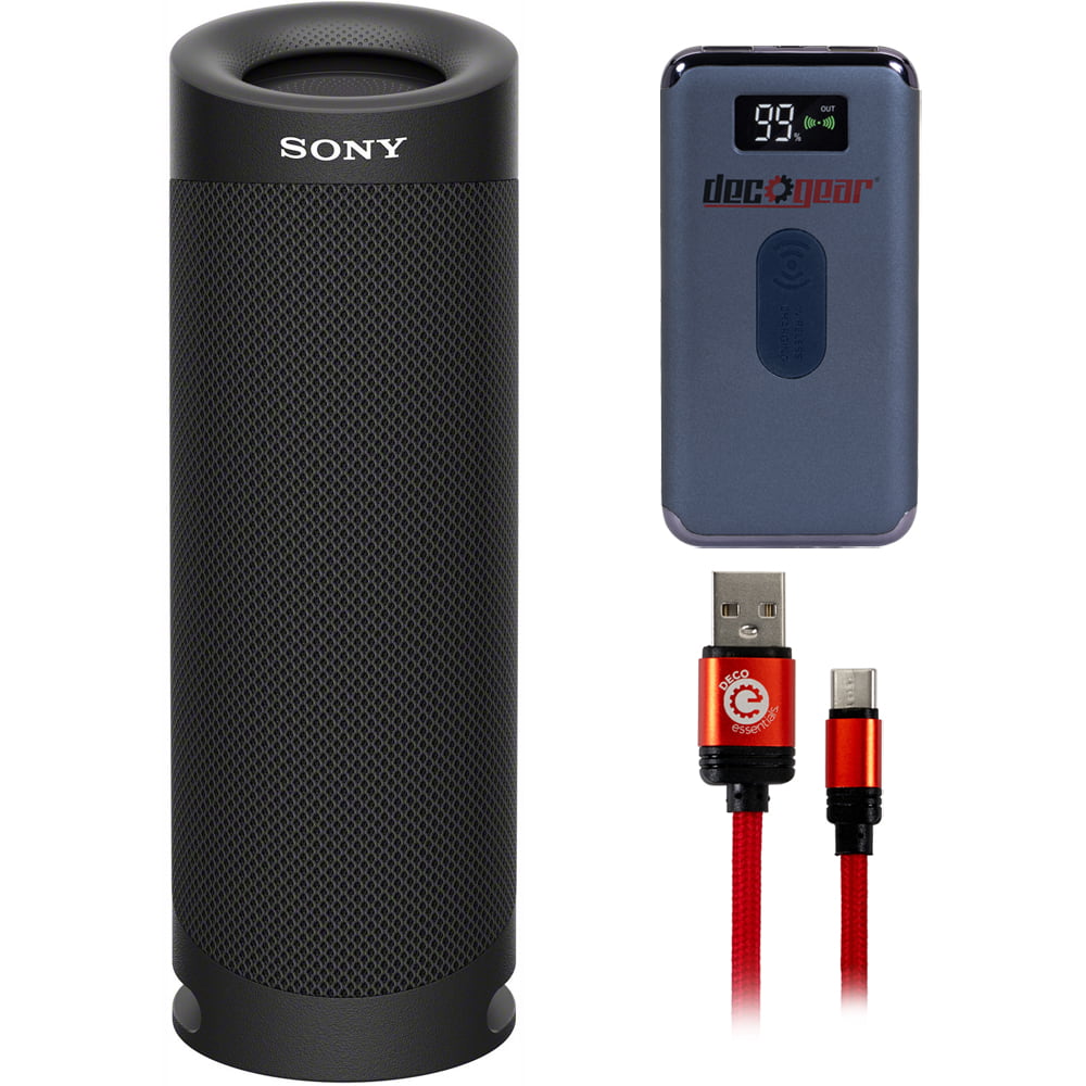 Sony SRS-XB23/B XB23 EXTRA BASS Portable Bluetooth Speaker, Black