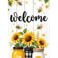 thumbnail image 4 of Decorative Design Welcome Banner Flower Theme Honeybee Pattern Sunflower Display for Home Entrance Outdoor Party Garden, 4 of 7