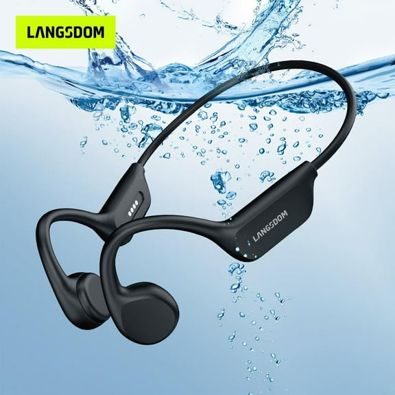 IPX8 Waterproof Headphones, Bluetooth Earphones for Swimming, 32G TF Card Sports Wireless Earbuds, Stereo Bone Conduction Headphones