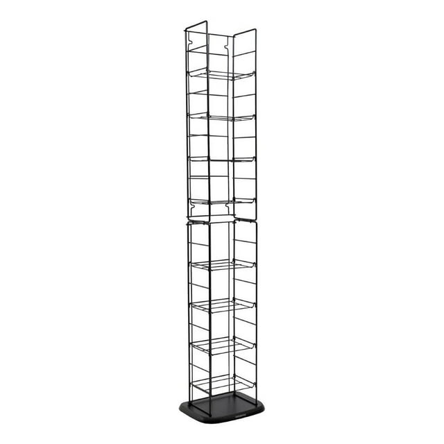 Atlantic 53" 8 Adjustable Shelf Heavy-Steel Folding Storage Media Rack in Black