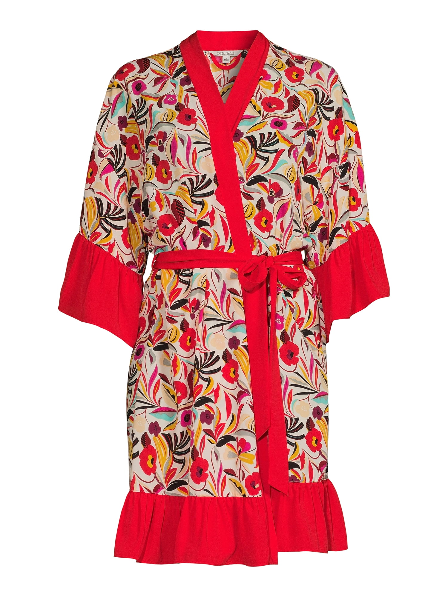 The Pioneer Woman Ruffle Sleeves and Hem Robe, Women's, Size S-3X