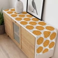 thumbnail image 4 of Orange Dahlia Table Runner - 70 Inch Long, Kitchen Dining Table Runner Dresser Scarves, Farmhouse Abstract Gray Floral Flowers Farmhouse Decor for Coffee Tables Wedding Party Banquet, 4 of 8